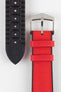 Hirsch ARNE Animal-Free Sailcloth Effect Performance Watch Strap - RED