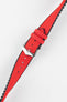 Hirsch ARNE Animal-Free Sailcloth Effect Performance Watch Strap - RED