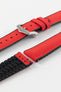 Hirsch ARNE Animal-Free Sailcloth Effect Performance Watch Strap - RED