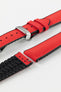 Hirsch ARNE Animal-Free Sailcloth Effect Performance Watch Strap - RED