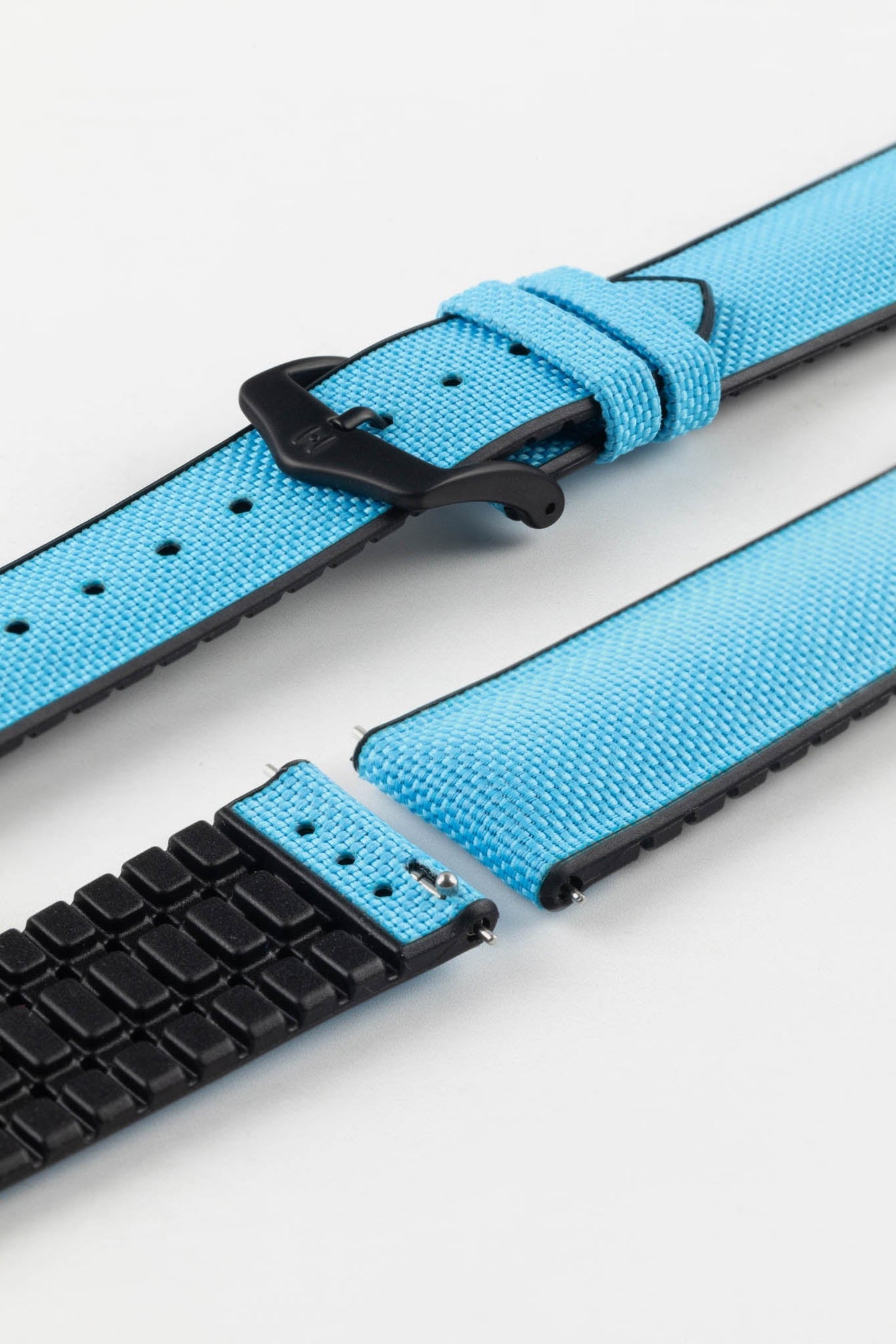 Hirsch ARNE Animal-Free Sailcloth Effect Performance Watch Strap - TURQUOISE