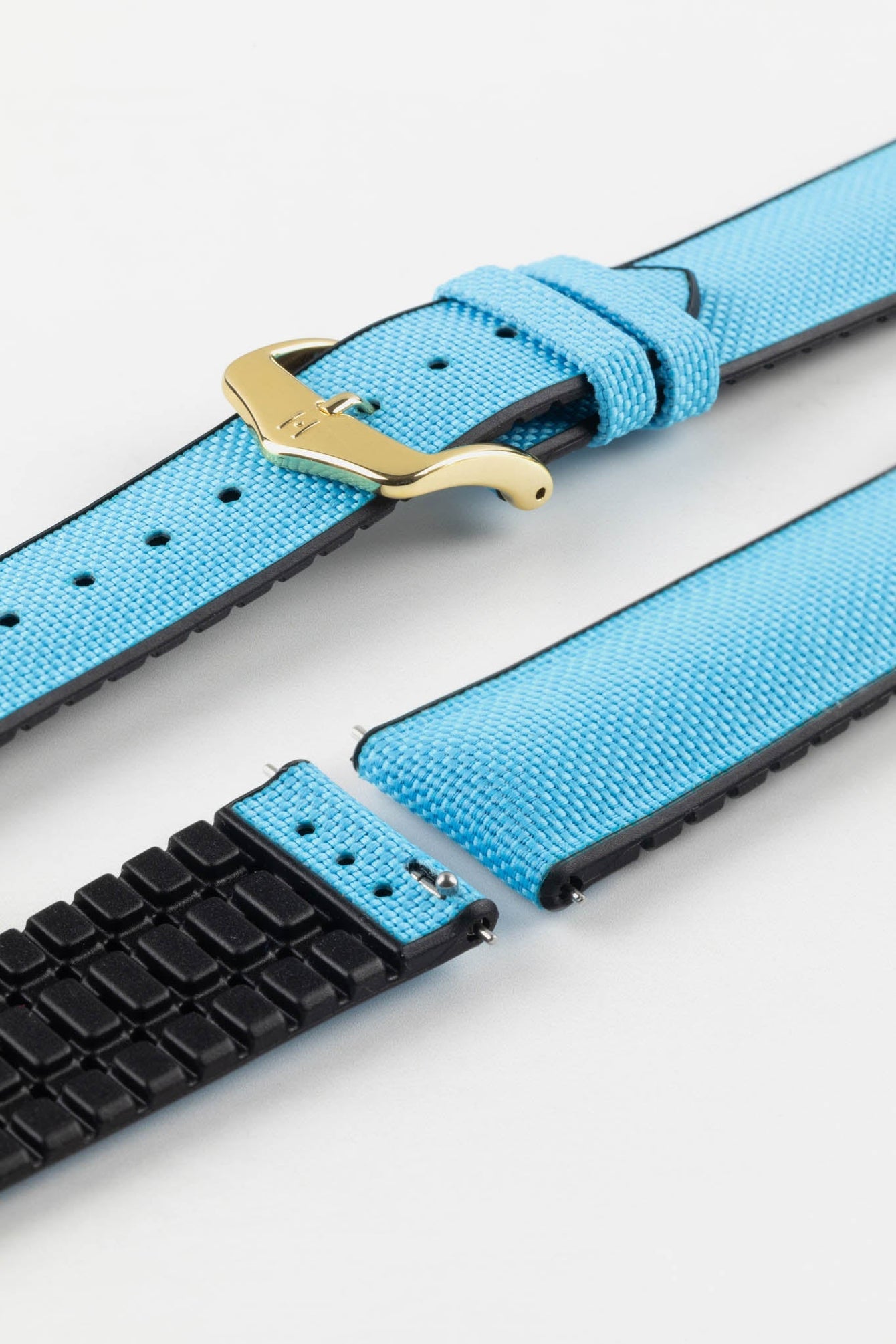 Hirsch ARNE Animal-Free Sailcloth Effect Performance Watch Strap - TURQUOISE