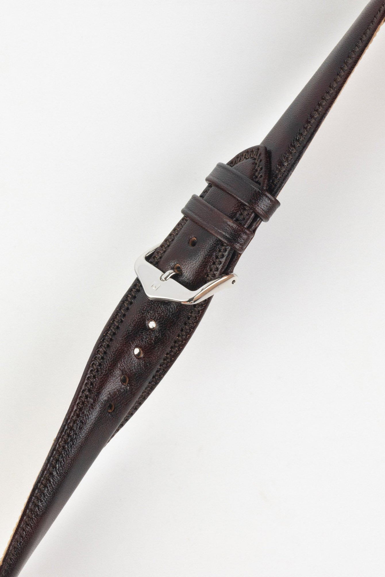 Hirsch ASCOT English Leather Watch Strap in BROWN