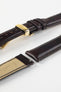 Hirsch ASCOT English Leather Watch Strap in BROWN