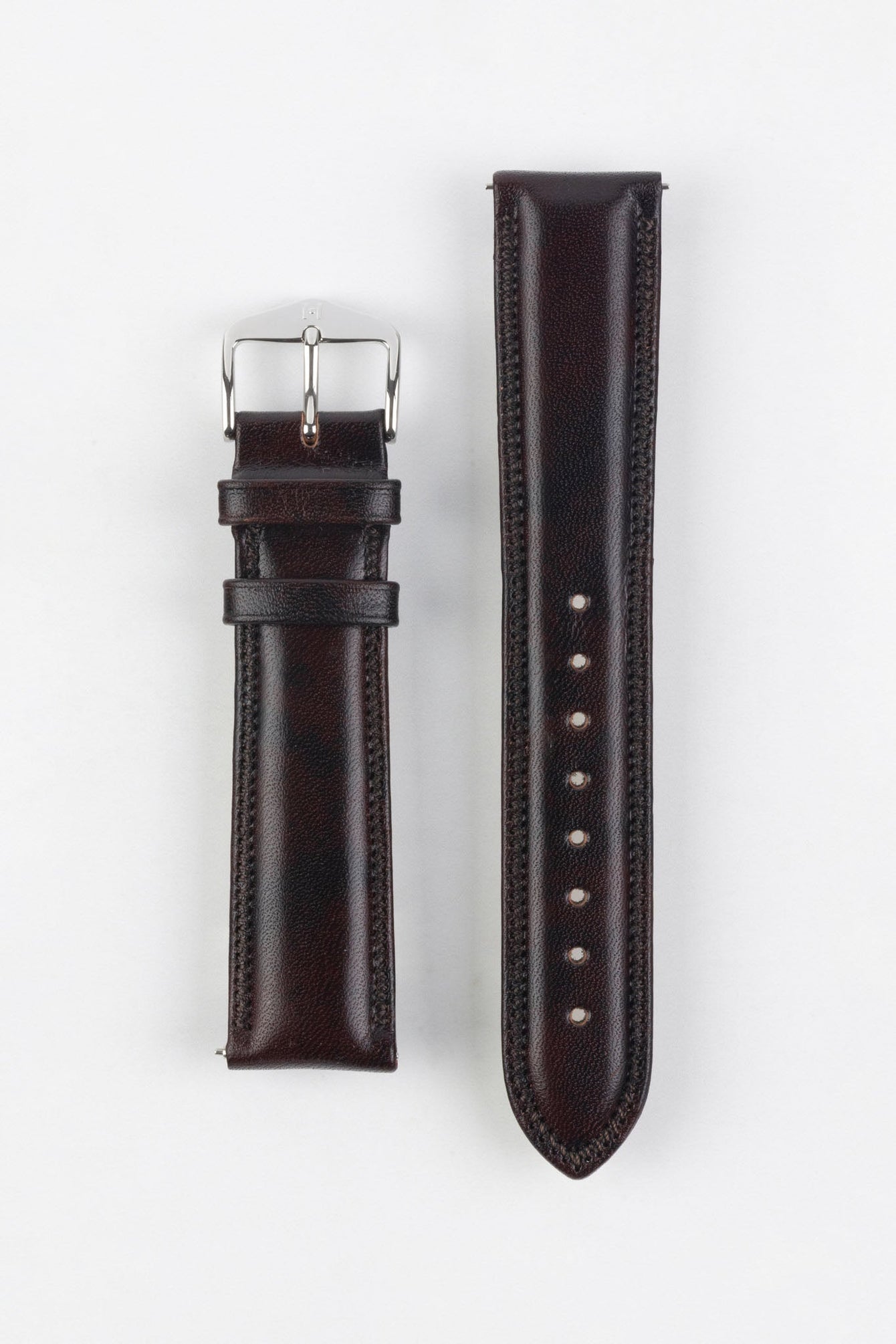 Hirsch ASCOT English Leather Watch Strap in BROWN