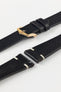 black vintage leather watch strap