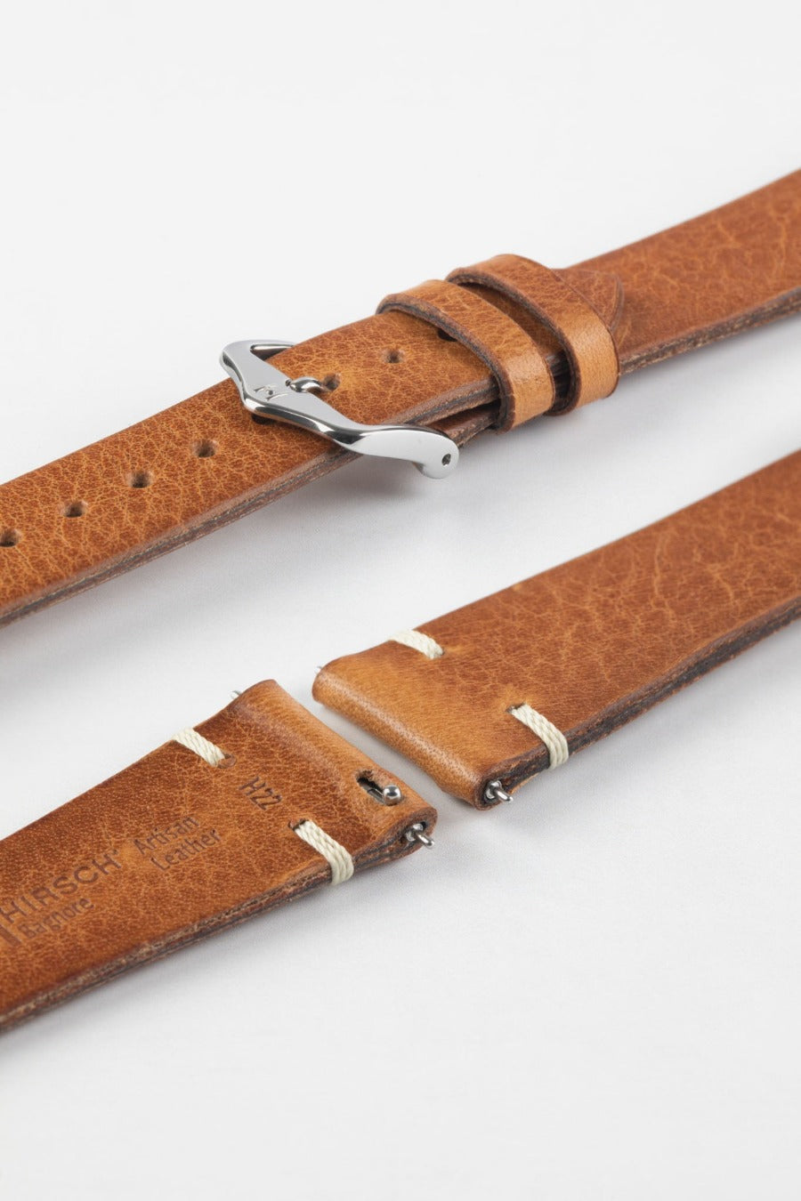 brown vintage leather watch strap