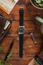 Hirsch CAMELGRAIN No Allergy Leather Watch Strap in BLACK