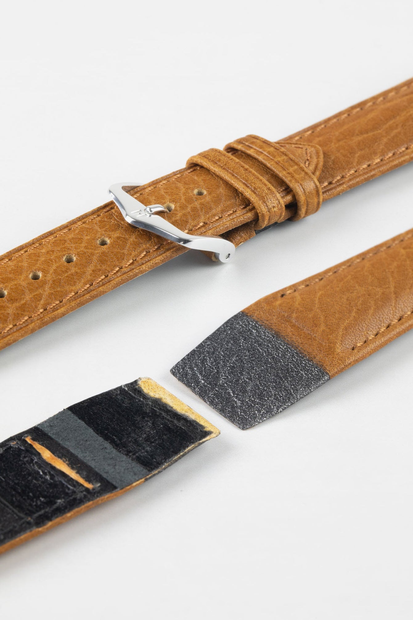 open ended leather watch strap