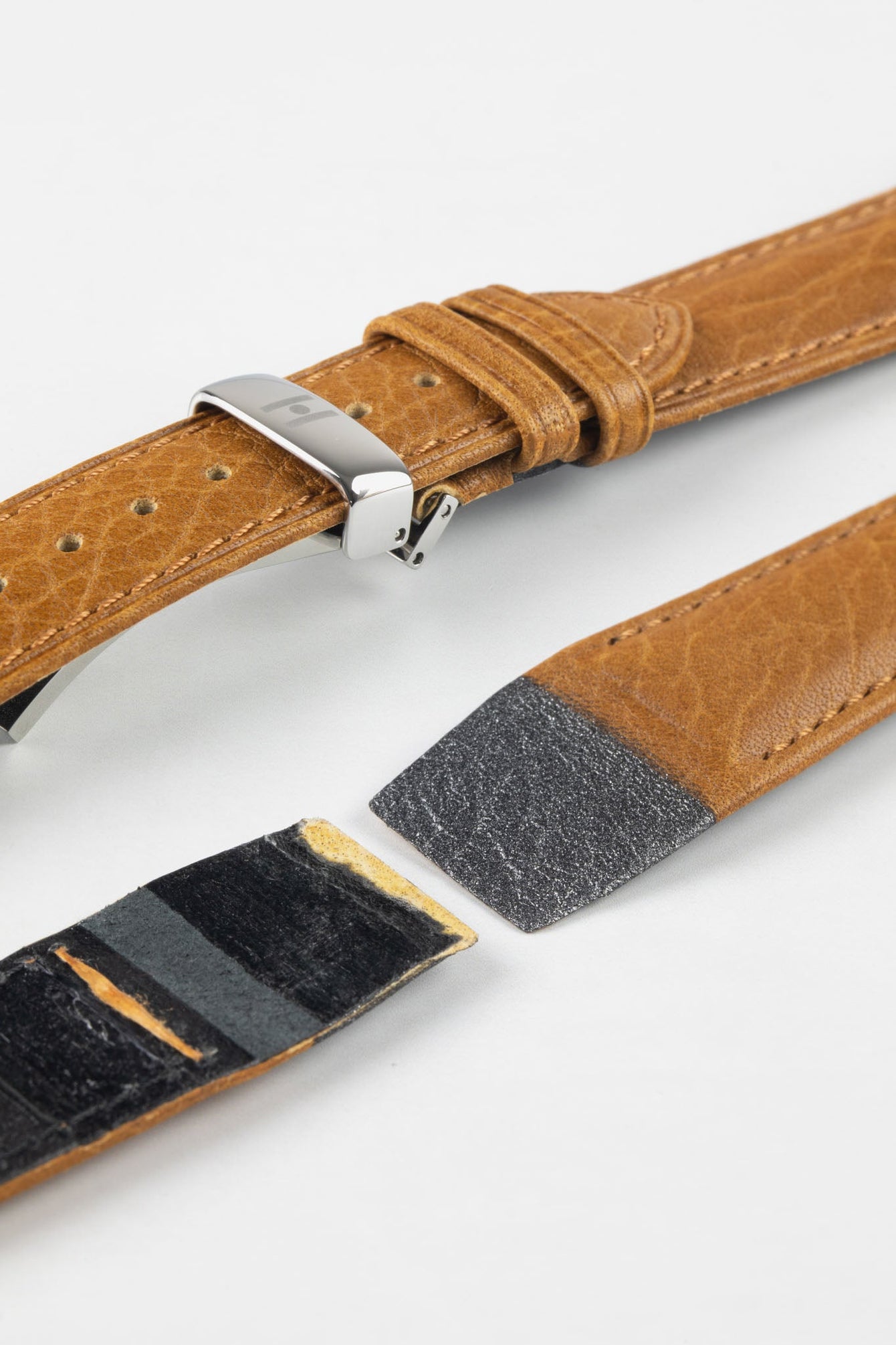 open ended leather watch strap