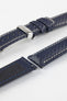 blue leather watch strap