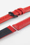 20mm red leather watch strap