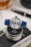 midnight blue watch strap on seiko watch