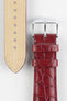 burgundy crocodile watch strap 