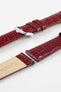 burgundy crocodile watch strap 