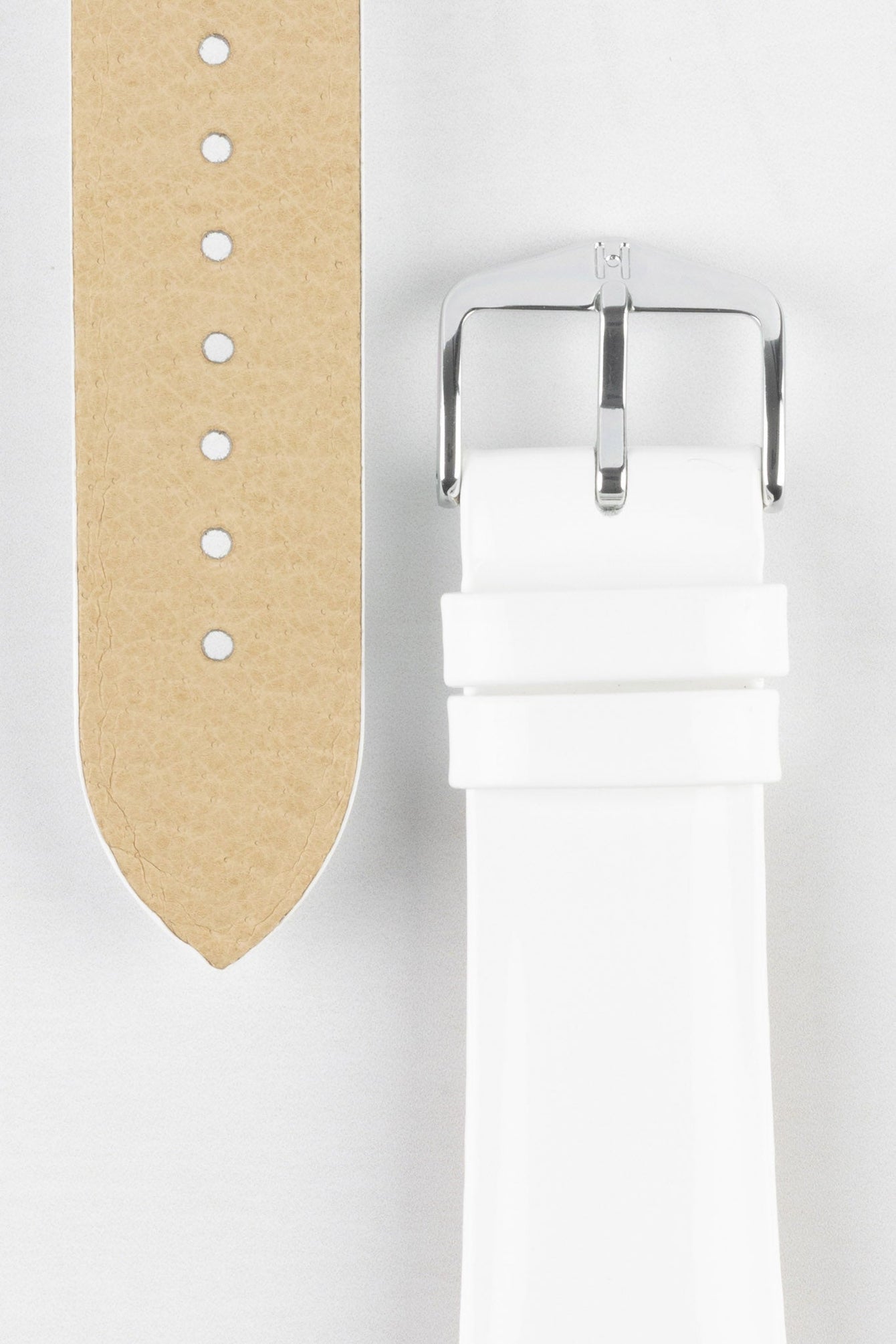 ladies white leather watch strap