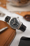 Hirsch DUKE Quick-Release Alligator Embossed Leather Watch Strap in BLACK