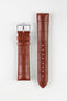 Hirsch DUKE NQR Alligator Embossed Leather Watch Strap - GOLD BROWN