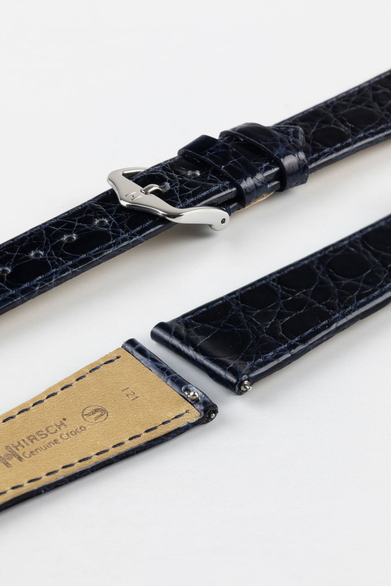 shiny crocodile watch strap 