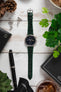 Hirsch GENUINE CROCO Shiny Crocodile Leather Watch Strap in GREEN