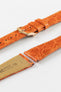 orange crocodile watch strap 