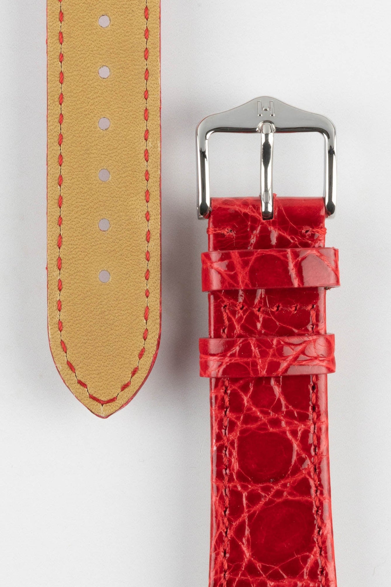 red crocodile watch strap 