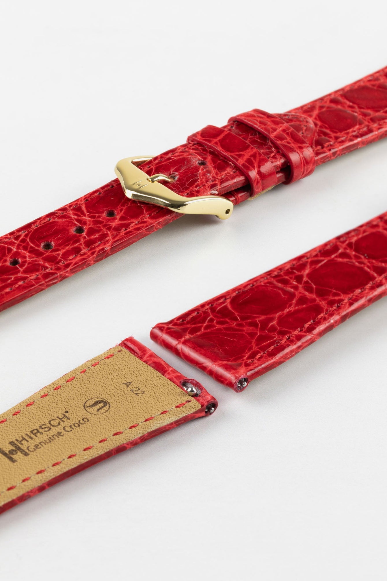 red crocodile watch strap 