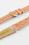 Hirsch GENUINE CROCO Shiny Crocodile Leather Watch Strap in ROSA