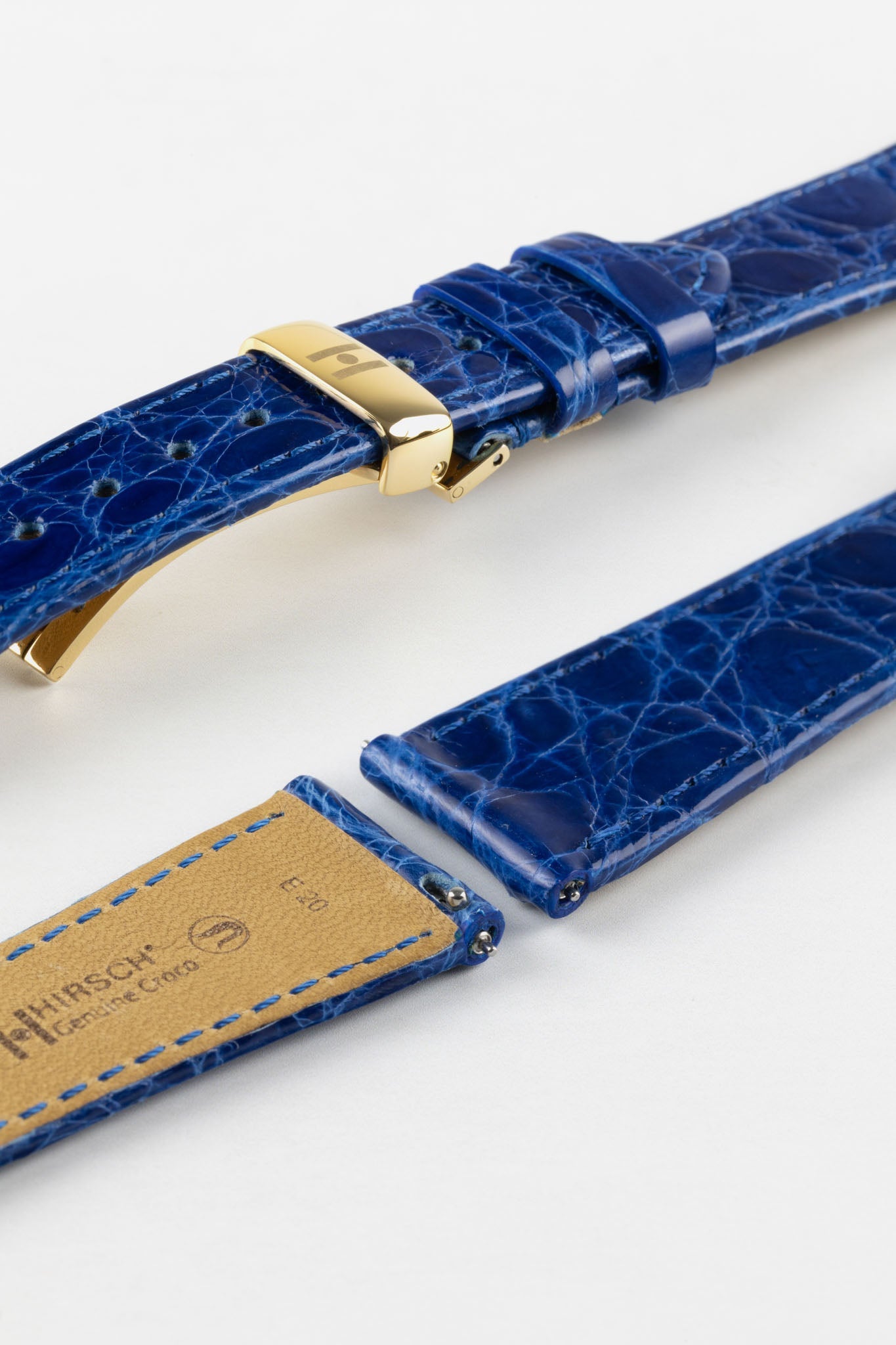 Blue crocodile watch strap sale