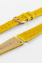 yellow crocodile watch strap 