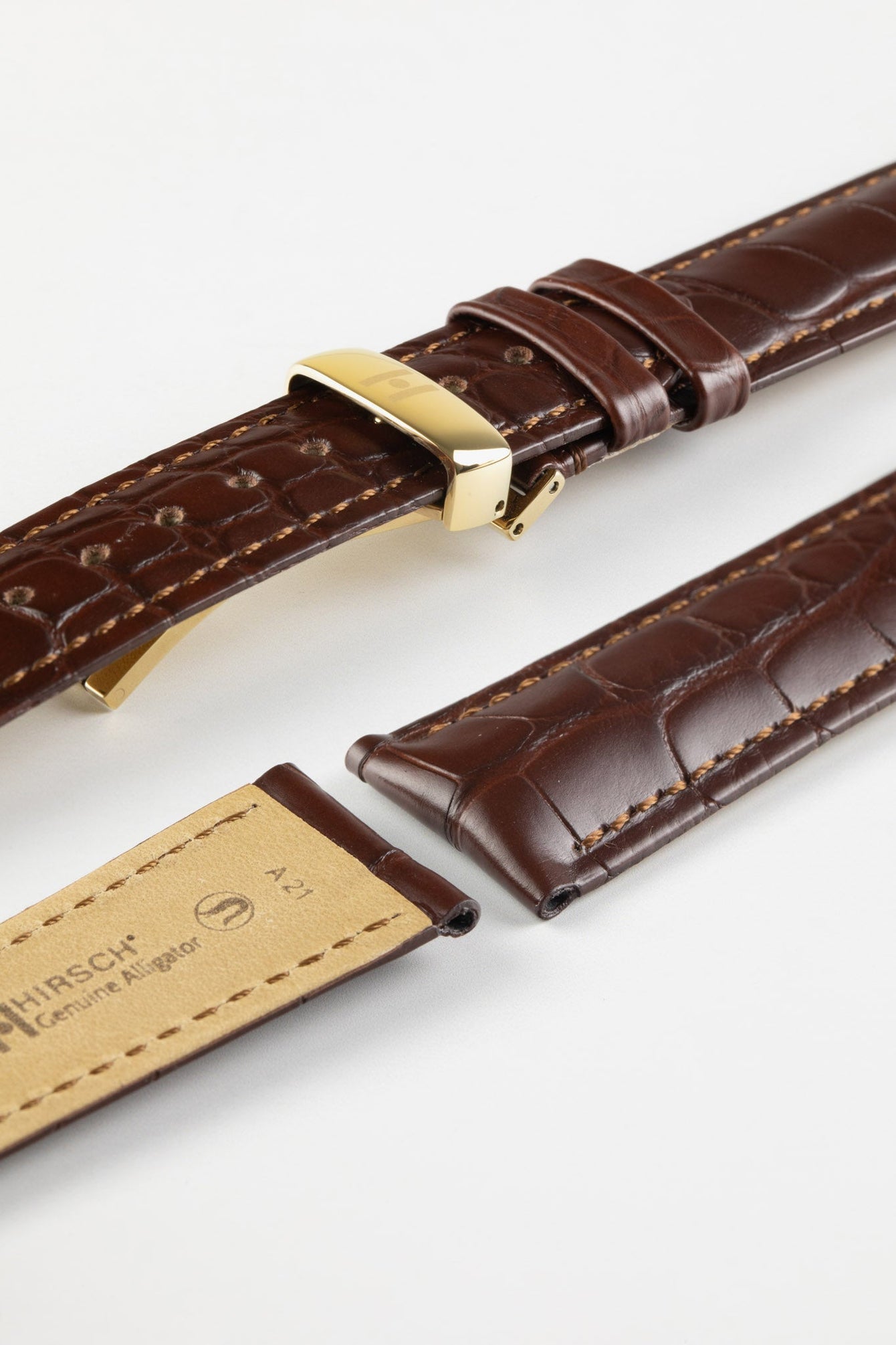 Stitched Leather Watch Strap