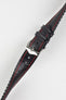 Hirsch GEORGE Alligator Embossed Performance Watch Strap in BLACK/RED