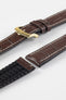 Hirsch GEORGE Alligator Embossed Performance Watch Strap in BROWN