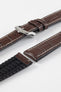 Hirsch GEORGE Alligator Embossed Performance Watch Strap in BROWN