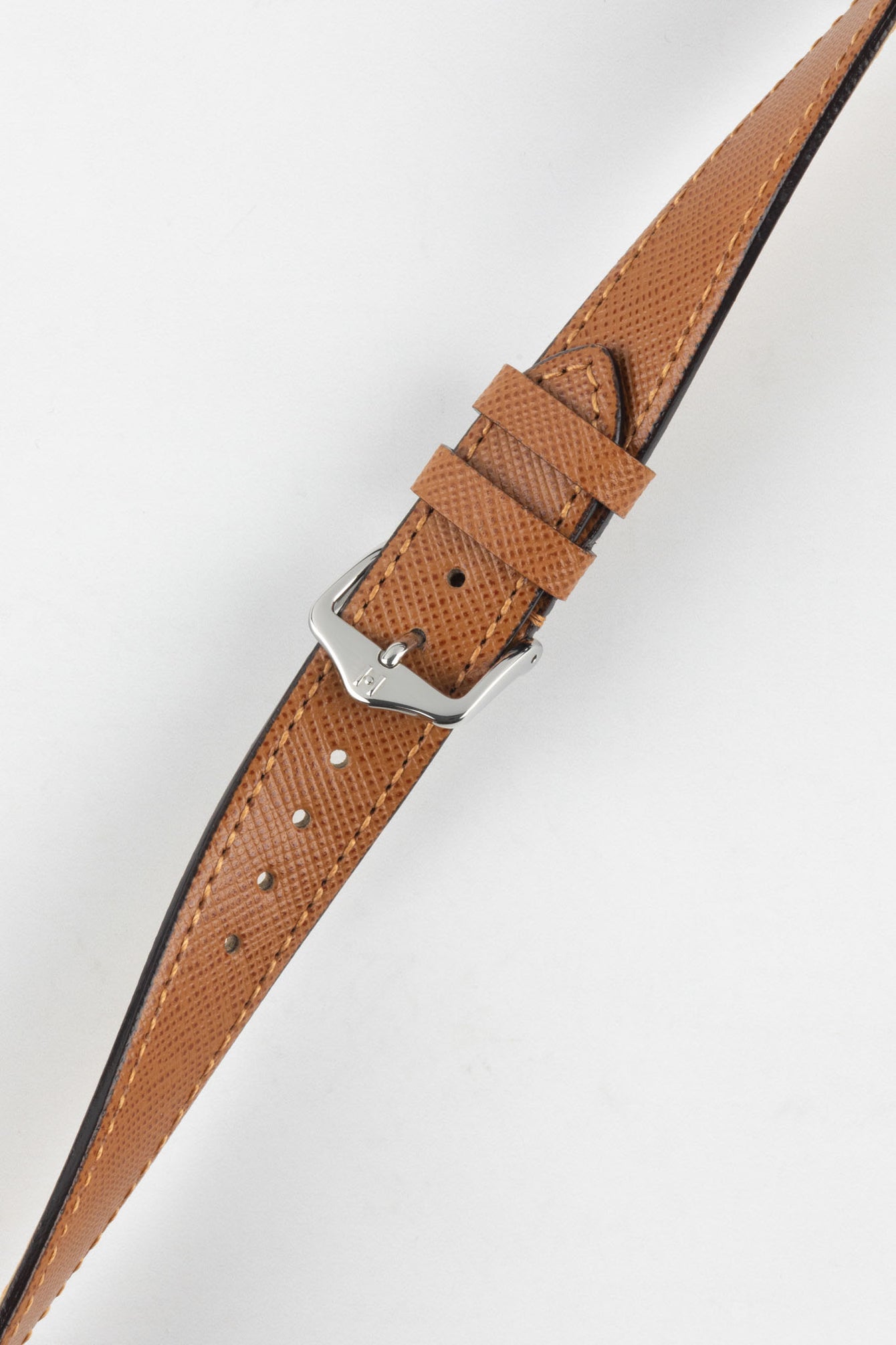 Hirsch GIFFONE Calf Leather Watch Strap in GOLD BROWN