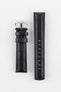 Hirsch GRAND DUKE Water-Resistant Alligator Embossed Sport Watch Strap in BLACK / BLACK