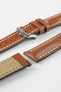 Hirsch HEAVY CALF Water-Resistant Calf Leather Watch Strap in GOLD BROWN