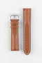 Hirsch HEAVY CALF Water-Resistant Calf Leather Watch Strap in GOLD BROWN