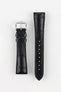 Hirsch IAN Louisiana Alligator Leather Performance Watch Strap - BLACK