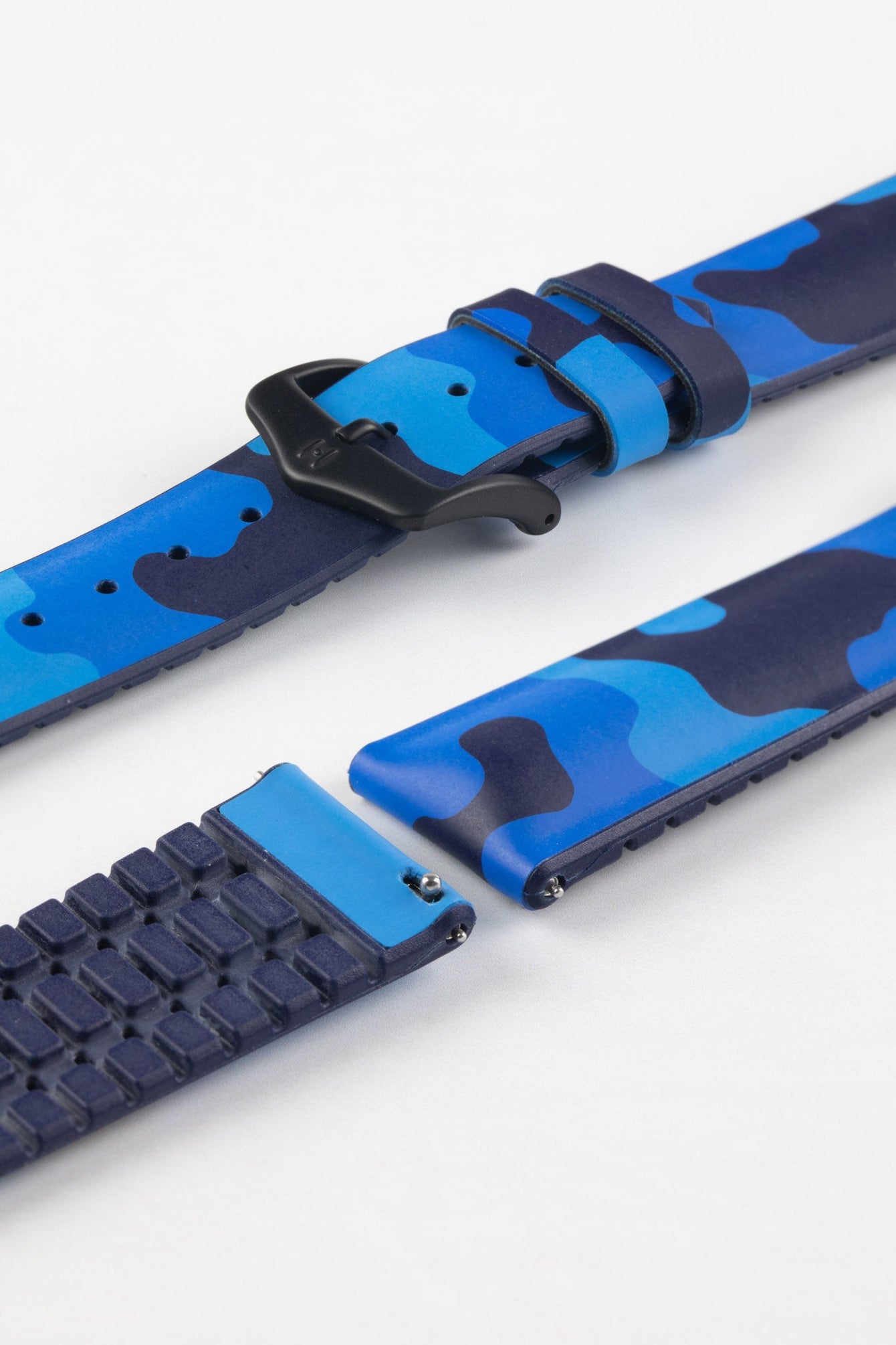 blue rubber watch strap