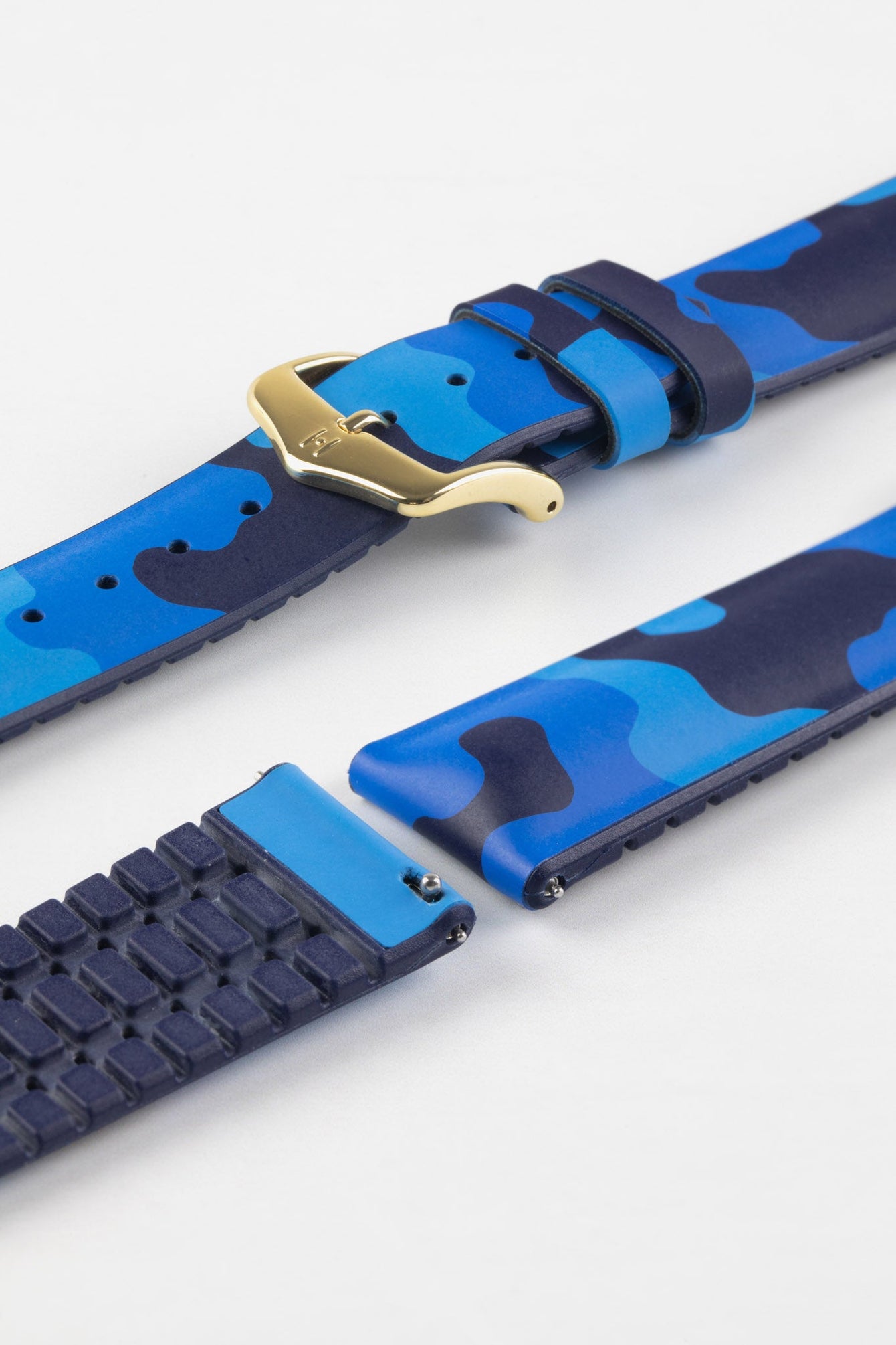 blue rubber watch strap