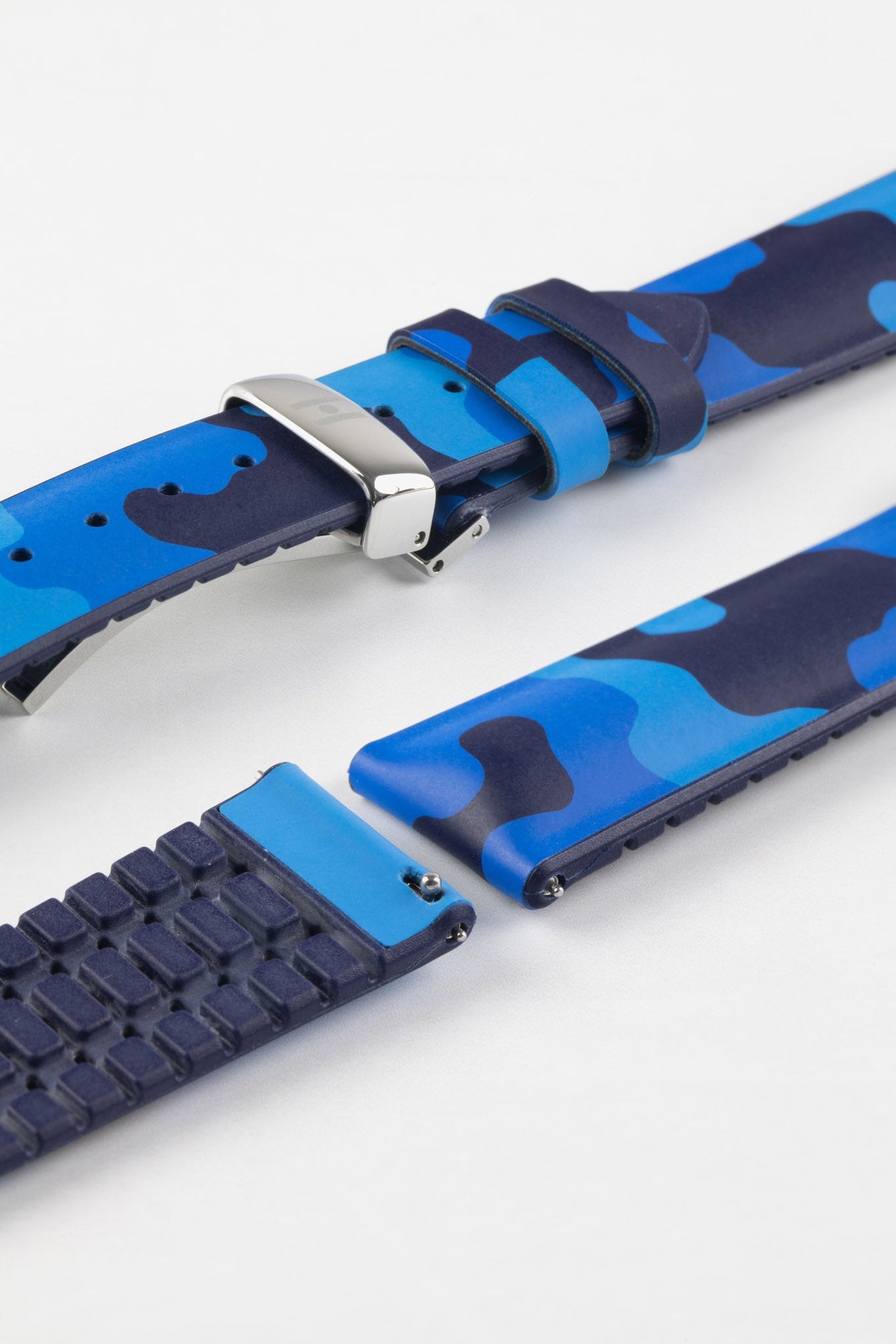 blue rubber watch strap