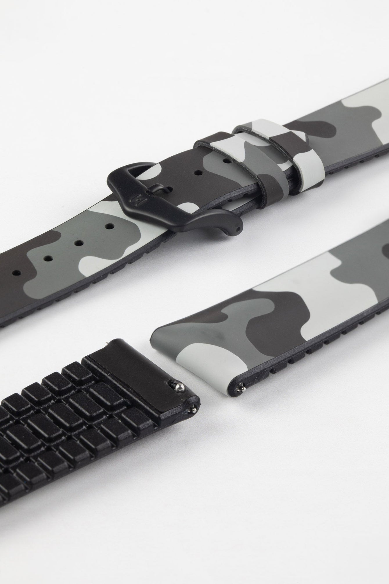 grey rubber watch strap