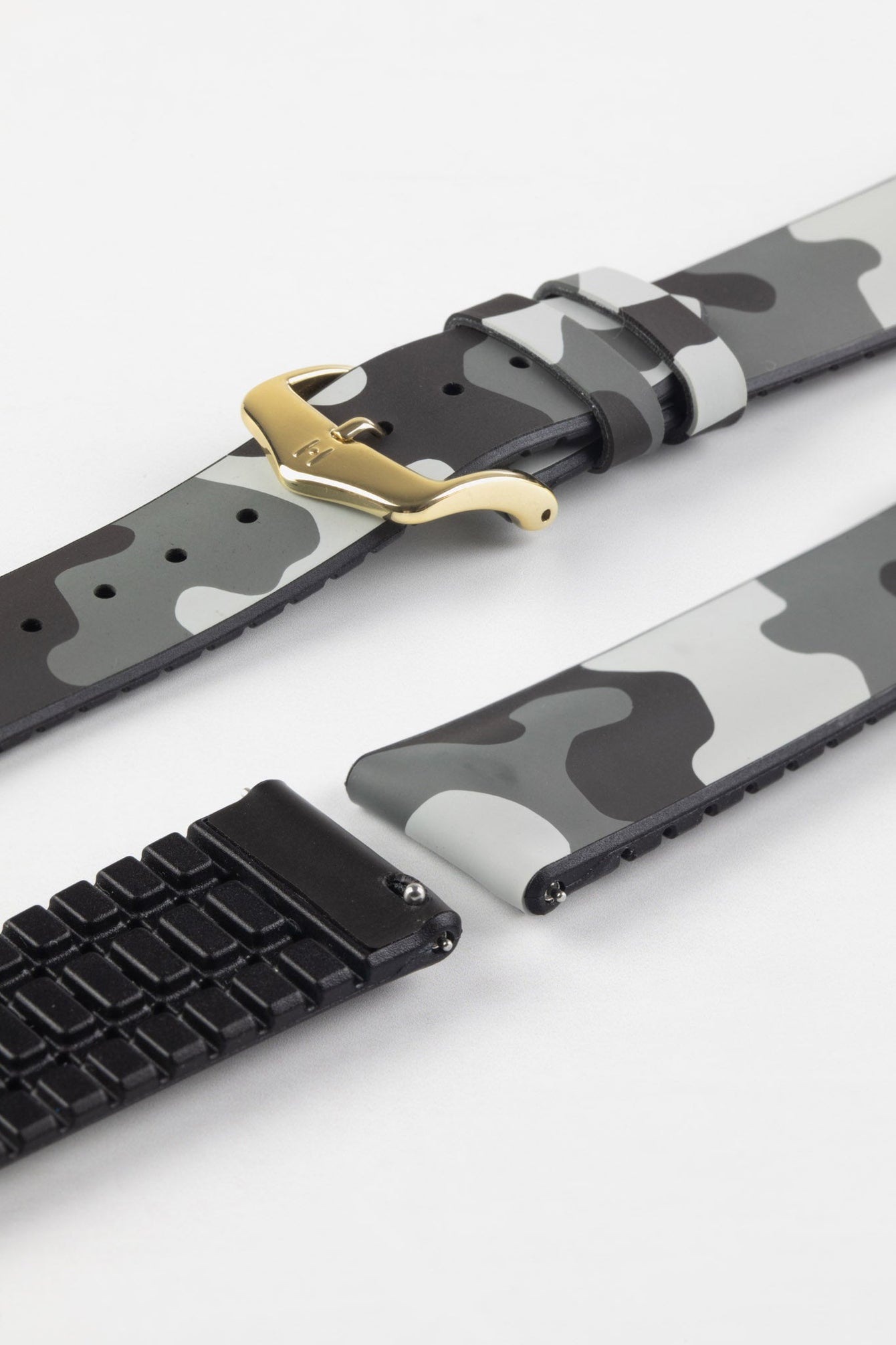 grey rubber watch strap