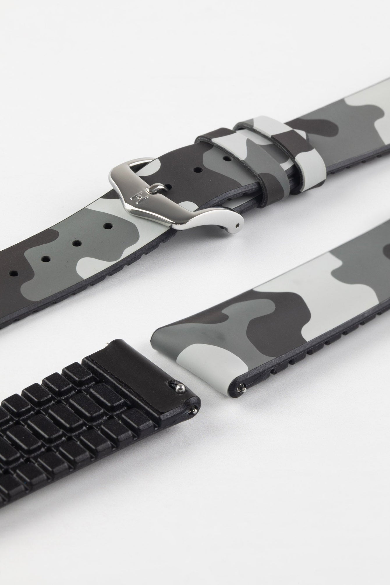 grey rubber watch strap