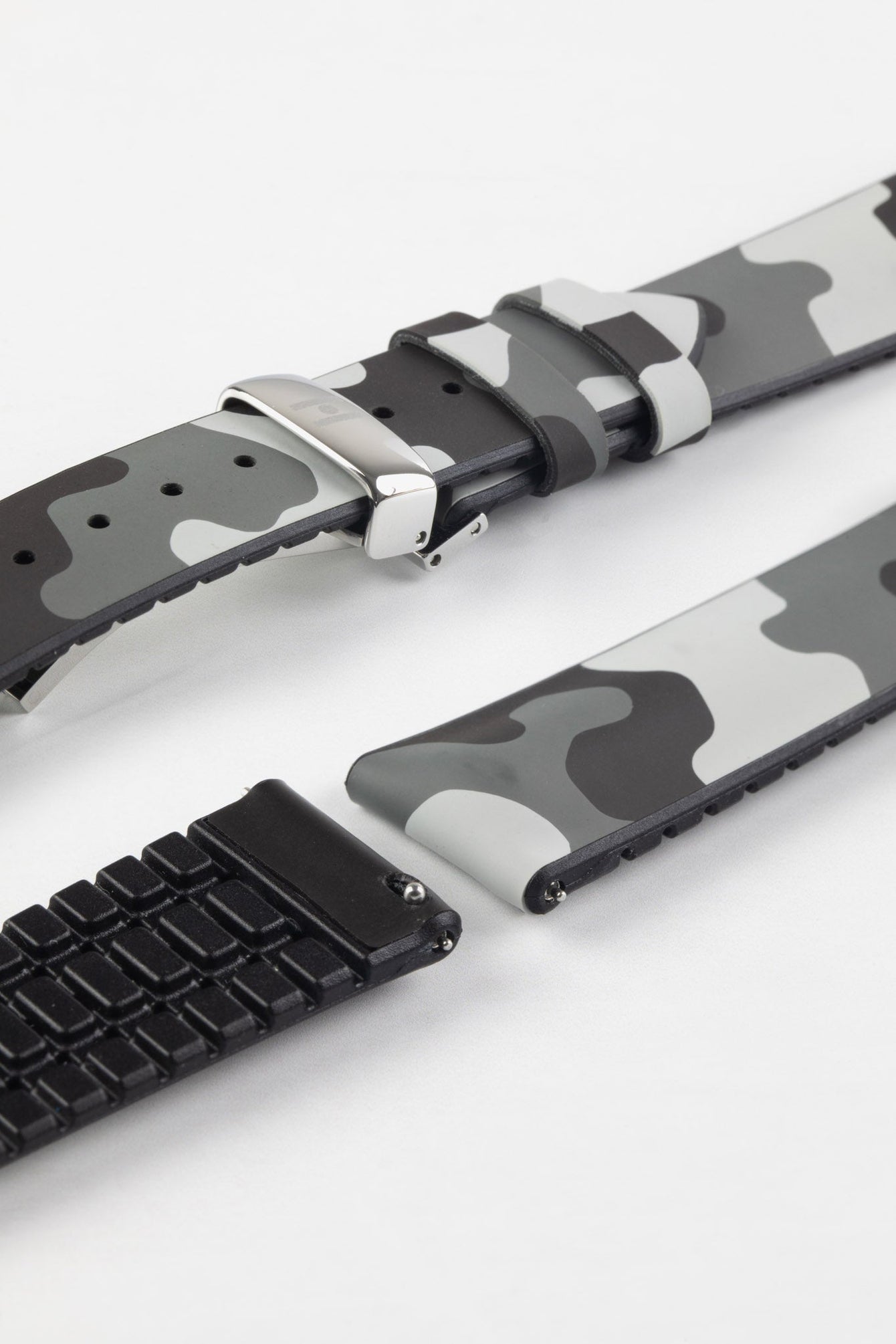 grey rubber watch strap