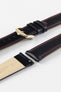 black leather watch strap red stitching 