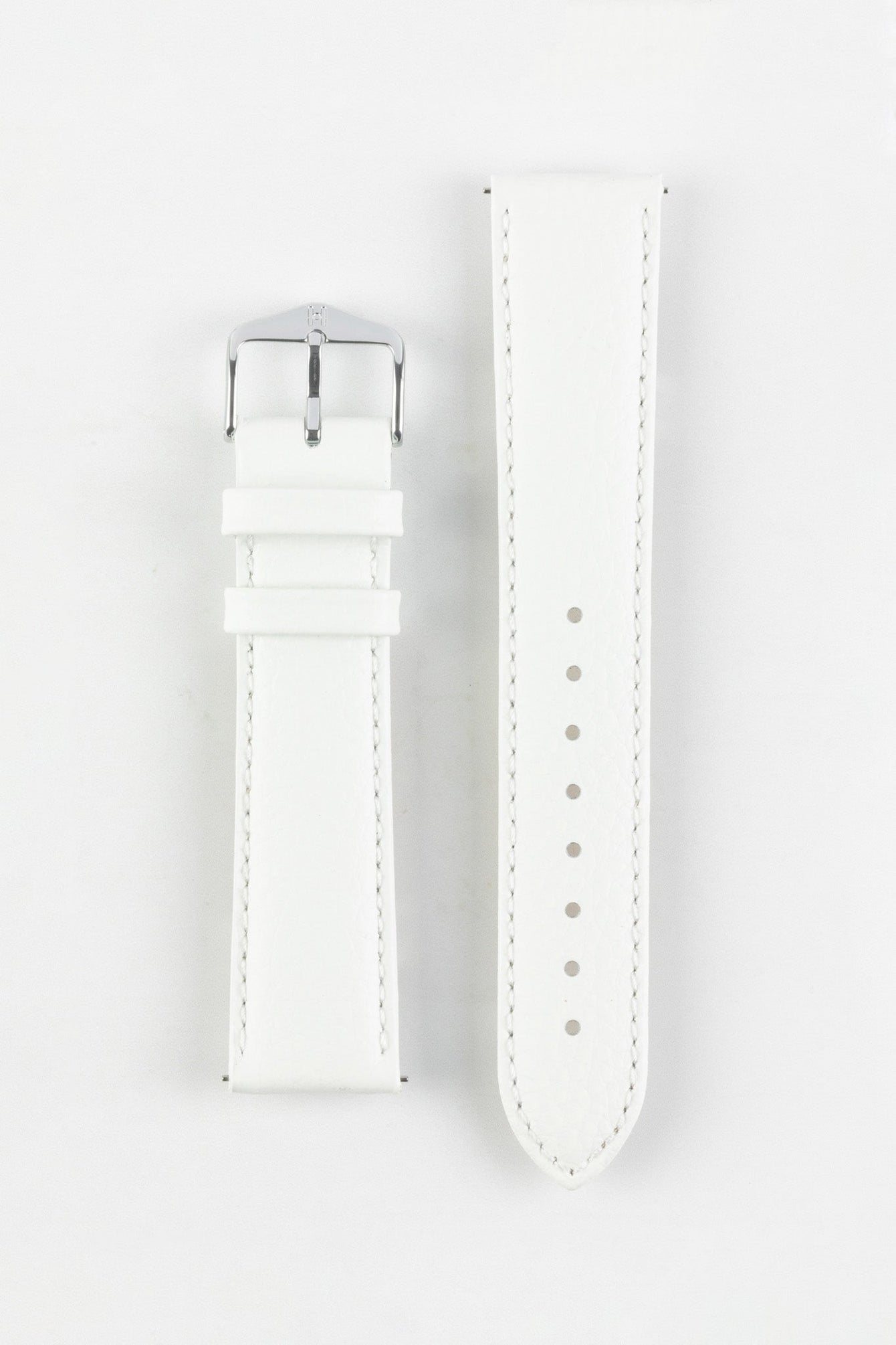 Hirsch KANSAS Buffalo Embossed Calf Leather in WHITE