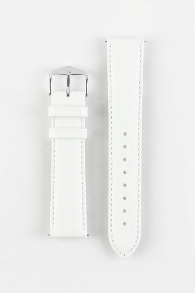 Hirsch KANSAS Buffalo Embossed Calf Leather in WHITE