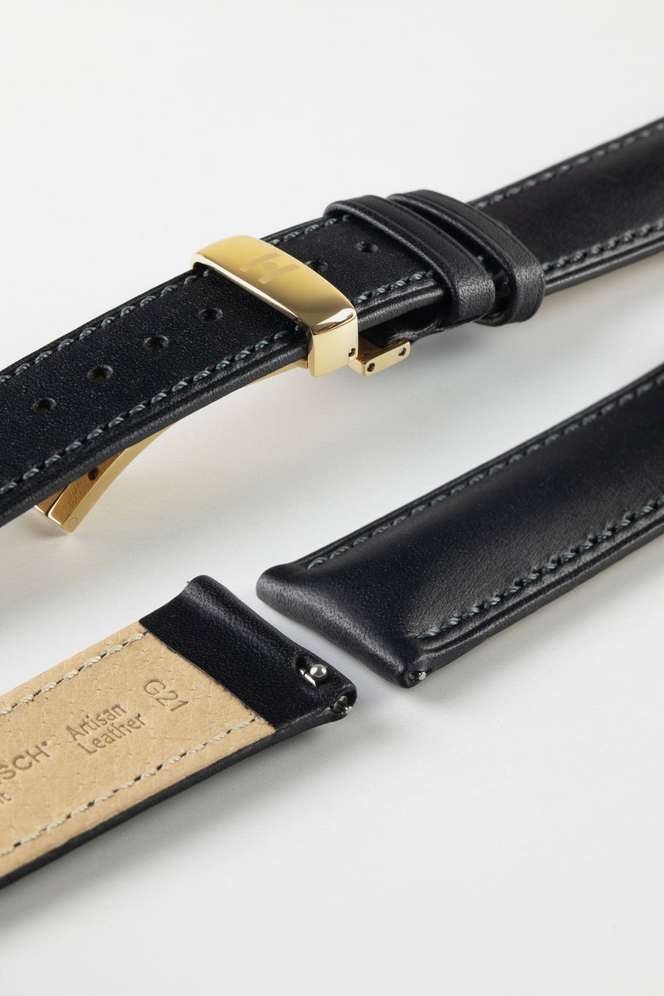 vegetable tanned leather watch strap